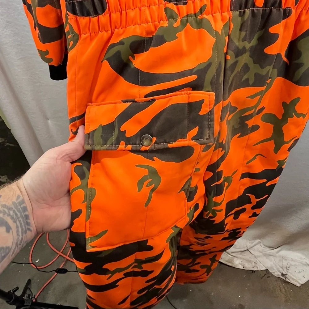 SafTBak Orange Camo Hunting Overalls Boys L Hunt‎ outdoors Winter
